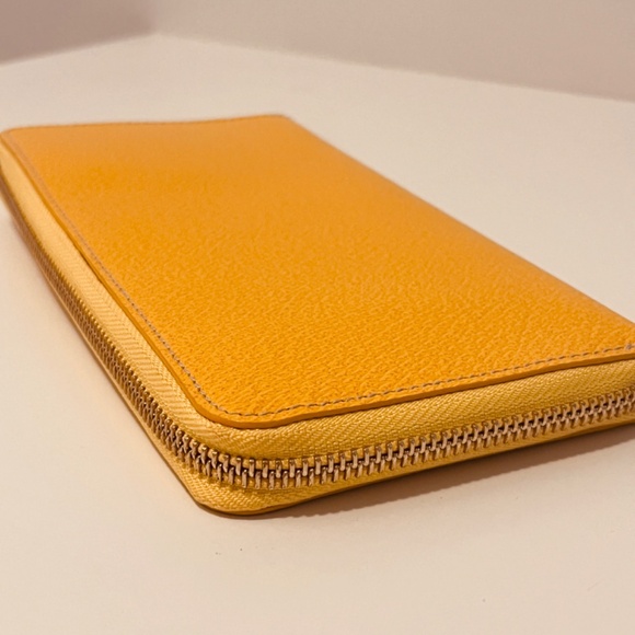 Kate Spade Margaux Continental Zip Wallet Womens Yellow Leather Slim Box - Picture 5 of 14